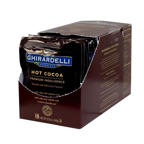 Ghirardelli Premium Double Chocolate Hot Cocoa, 22.5 Ounces, 6 Per Case
